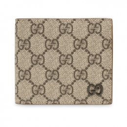 ◆당일◆26SS GG 슈프림 투톤 반지갑 베이지/브라운 768243 FACQC 9773