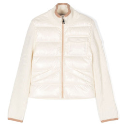 ◆키즈◆24FW 키즈 로고 패치 니트 패딩자켓 아이보리 9B000 02 M1241 034