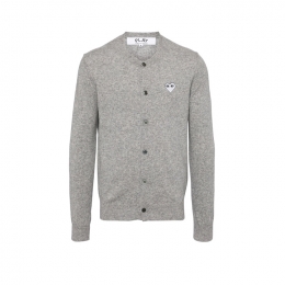 ◆당일◆26SS 화이트 하트 와펜 패치 가디건 그레이 AX-N065-051-1