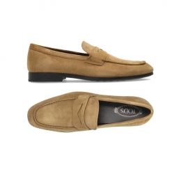 ◆당일◆25FW 모카시노 곰마 스웨이드 로퍼 카키브라운 XXM51B00010 RE0 S415