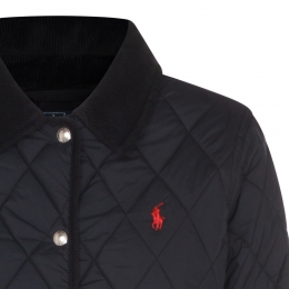 ◆당일◆26SS 포니 자수 로고 다이아몬드 퀄팅 자켓 네이비 211965336 002