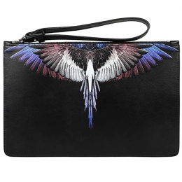 ◆12주년◆버건디 윙스 프린트 클러치백 블랙 CMNA013F20LEA001 1028