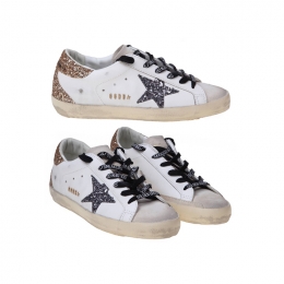 ◆당일◆26SS 여성 글리터 슈퍼스타 스니커즈 화이트/골드탭 GWF00102 F005358 82532