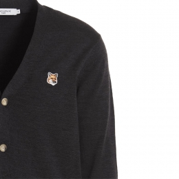 ◆당일◆25SS 폭스 헤드 패치 브이넥 가디건 차콜멜란지 GU00542KT1036 H190