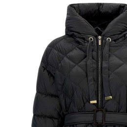 ◆당일◆25FW 트레파르 TREPAR 다이아몬드 퀄팅 사이드슬릿 롱 패딩 자켓 블랙 2529496075 002