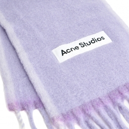 ◆당일◆25FW FN-UX 시그니처 로고 울 머플러 라일락/화이트 CA0290 AFF