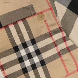 ◆키즈◆23SS 여성 빈티지 체크 포켓 셔츠 아카이브베이지 8061954