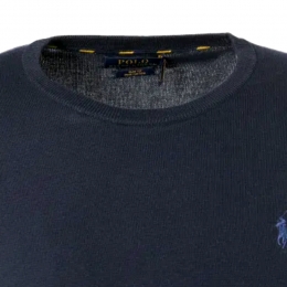 26SS 포니 로고 슬림핏 코튼 니트 네이비 710684957 001