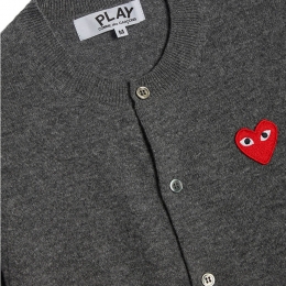 ◆당일◆26SS 레드 와펜 브이넥 가디건 그레이 AX-N007-051-3