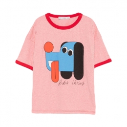 ◆키즈◆키즈 도그 메트 프린트 티셔츠 레드 B225AC002 611