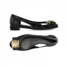 ◆당일◆26SS 나라 NARA 바라 보우 젤리 플랫슈즈 블랙 0785441