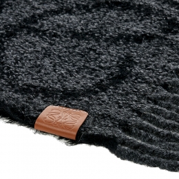 ◆당일◆25FW 애너그램 알파카 울 머플러 다크그레이&블랙 F811257X79 1156