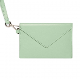 ◆당일◆25SS 은장 로고 넥 스트랩 파우치 카드지갑 미스트그린 IU05528LC0025 P322