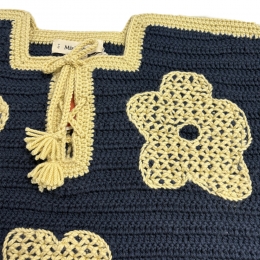 ◆키즈◆키즈 블로마 크로셰 프린지 판초 반팔니트 네이비 K1131F25 446