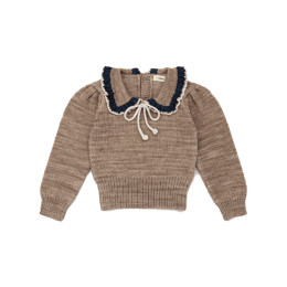 ◆키즈◆키즈 에스텔 드로스트링 니트 카키브라운 K1226W25 670