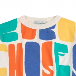 키즈 로고 블럭 컬러 올오버 티셔츠 오프화이트 B126AC137 199