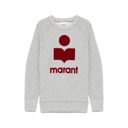 ◆당일◆26SS 밀리니 MILLYNY 벨벳 로고 맨투맨 그레이/레드 SW0160FA A1M07E GYRD