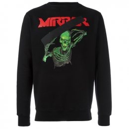 ◆11주년◆미러 해골 맨투맨 블랙 OMBA003S17192060 1088