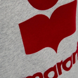 ◆당일◆26SS 모비 MOBY 벨벳 로고 맨투맨 그레이/레드 SW0003FA A1M07E GYRD