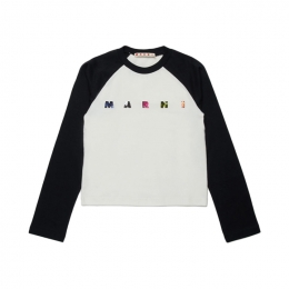 ◆키즈◆25FW 여성 스팽글 로고 래글런 긴팔 티셔츠 화이트블랙 M01597 M00HZ 0M900