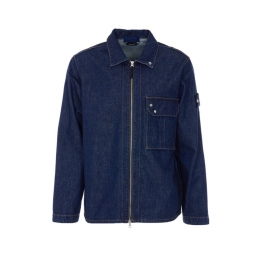 ◆당일◆26SS 와펜 패치 숏 데님 코튼 오버 셔츠자켓 블루린스 L1S14 1200002 S00J7 VJ201