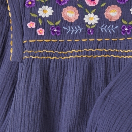 ◆키즈◆키즈 이사티스 에스닉 자수 원피스 미드나잇 25F_S0011 MIDNI