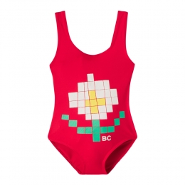 키즈 픽셀 데이지 스윔수트 레드 B126AC124 611