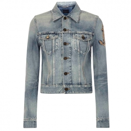 ◆12주년◆앵커 자수 데님 자켓 라이트블루 653464 Y864L 3368