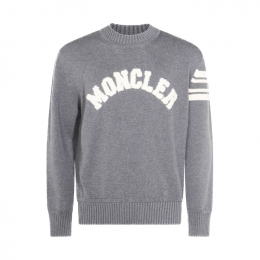 ◆당일◆25FW 부클 레터링 로고 패치 니트 그레이 9C000 09 M1367 930