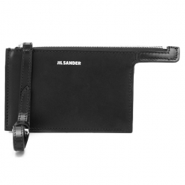 ◆12주년◆실버 로고 스트랩 카드지갑 블랙 JSPQ840103 WQS00059N 001