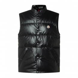 26SS 레스티고 RESTIGO 로고 패치 패딩 베스트 블랙 1A001 43 597YX 999