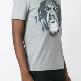 ◆11주년◆로트와일러 프린트 티셔츠 그레이 7316 651 051