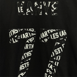 ◆14주년◆풋볼 칸예 프린팅 긴팔 티셔츠 블랙 ART-1215 TEE ML KANYE 77