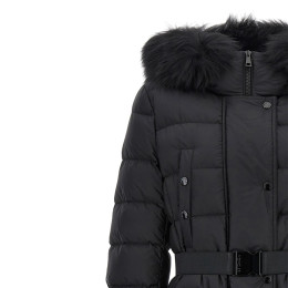 ◆당일◆24FW KHLOE 로고 패치 벨티드 롱 패딩자켓 블랙 1C000 23 5968E 999