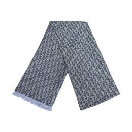 26SS 오블리크 자카드 패턴 프린지 스카프 그레이 68E0002A3013 885