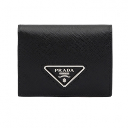 ◆당일◆25FW 사피아노 삼각 로고 코인 반지갑 블랙 1MV204 2DKY F0002