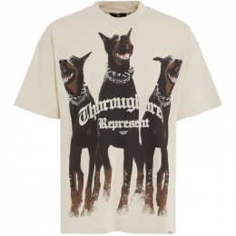 ◆당일◆25SS 써러브레드 프린팅 티셔츠 빈티지화이트 MLM41135 002