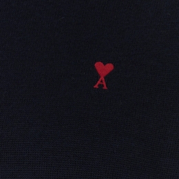 ◆당일◆25FW 하트 로고 터틀넥 니트 블랙 HKS827 001 009