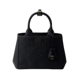 ◆당일◆26SS 로고 자수 캔버스 토트&숄더백 블랙 1BG464 2CYA F0002