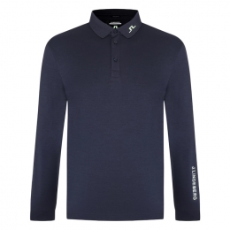 ◆당일◆24SS 투어 테크 자수 로고 카라 롱슬리브 네이비멜란지 GMJT09165 6881