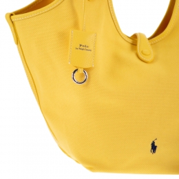 ◆당일◆26SS 포니 로고 자수 플레이 캔버스 토트백 옐로우 428967740 004