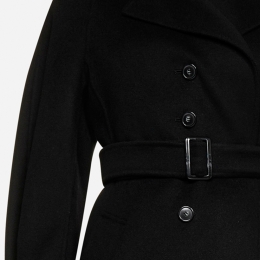 ◆14주년◆ZELANTE 울 트렌치코트 블랙 20810127 009