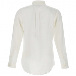 ◆당일◆25SS 포니 자수 커스텀핏 린넨 셔츠 화이트 710966294 003