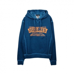 ◆15주년◆로고 프린팅 후드티 블루 74GP0317