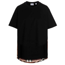 ◆당일◆24SS 메건 MEGAN 체크 백 포인트 티셔츠 블랙 8044962