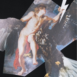 ◆14주년◆엔젤 앤 이글 네오프렌 맨투맨 블랙 BJS167L B547S 01