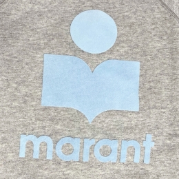 ◆당일◆26SS 밀리니 MILLYNY 벨벳 로고 맨투맨 그레이/아이스블루 SW0160FA A1M07E GYIB