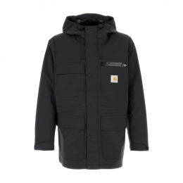 ◆당일◆25FW 바우든 로고 패치 후드 자켓 블랙 I035246 00EXX