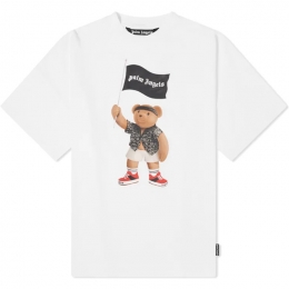 ◆12주년◆파일렛 베어 루즈핏 티셔츠 화이트 PMAA041S21JER006 0101