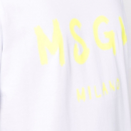 ◆14주년◆로고 프린트 티셔츠 화이트/옐로우 3240MM510F 227298 01